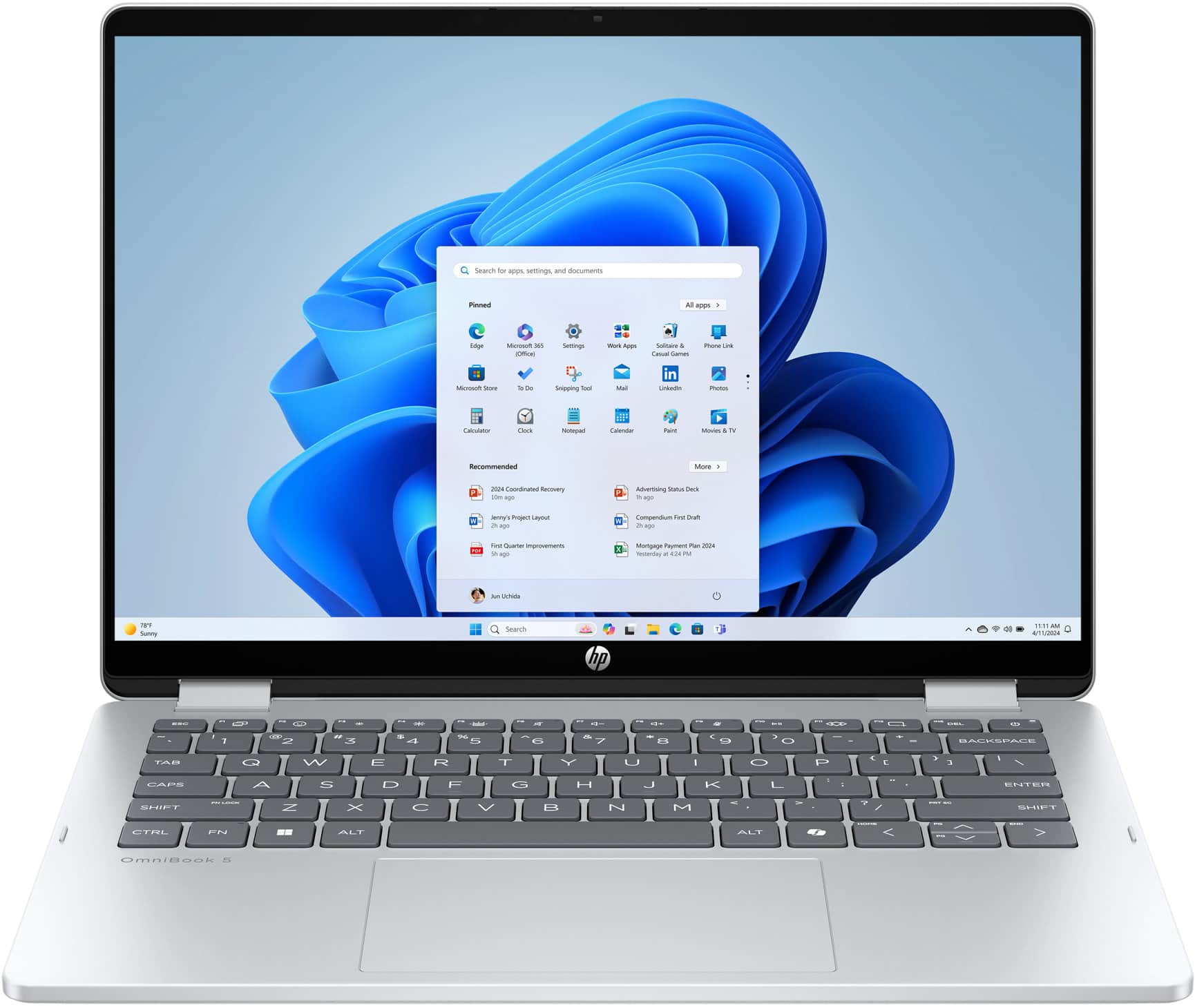 HP OmniBook 5 Flip 14-fp0000nc Glacier Silver